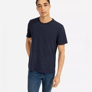 Everlane The Organic Cotton Crew Tee | Uniform NWT Navy Blue Size Large